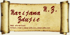 Marijana Zdujić vizit kartica
